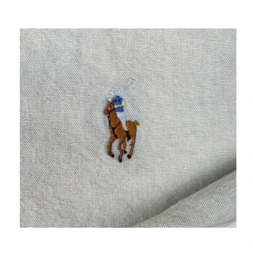 Vtg Polo Ralph‎ Lauren Shirt Button Down Long Sleeve Flash Pony Light Blue XXL